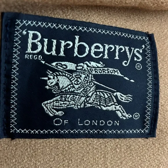 Burberry Vintage Wool Hooded Duffle Coat Beige Sz Small